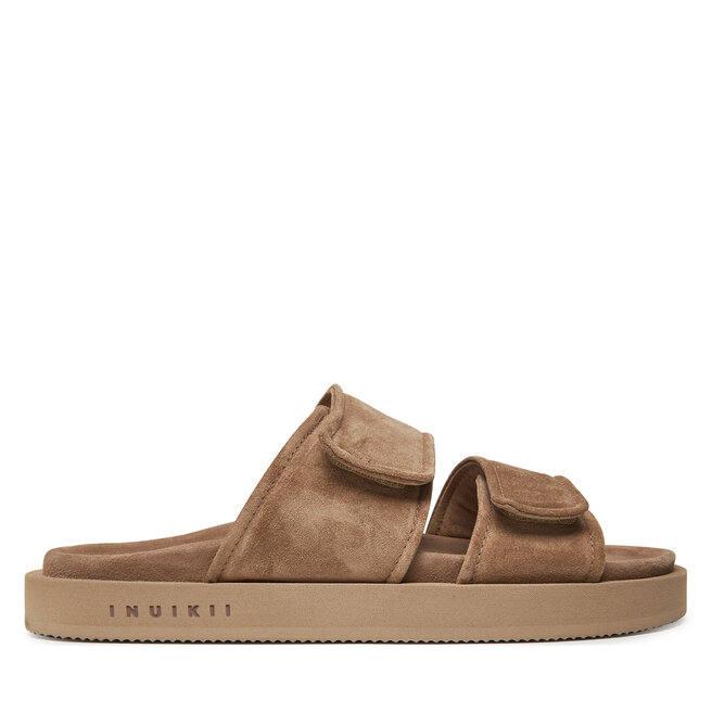 Klapki Inuikii Suede Double Band 50102-510 Beżowy -