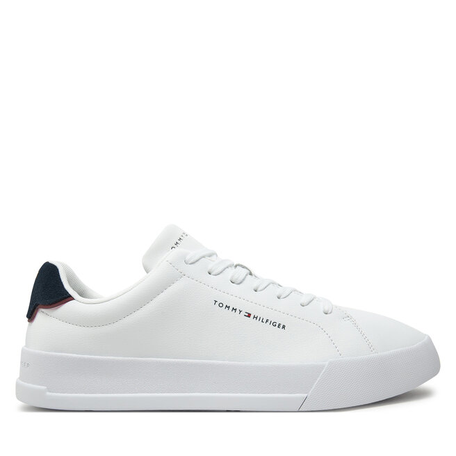 Sneakersy Tommy Hilfiger Th Court Lth Detail Ess FM0FM05367 Biały - męskie