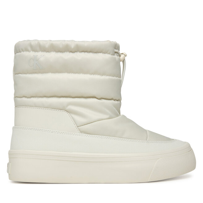 Śniegowce Calvin Klein Vulc Flatf Snowboot Nylon Mix Mg YW0YW01977 Biały - kobiece