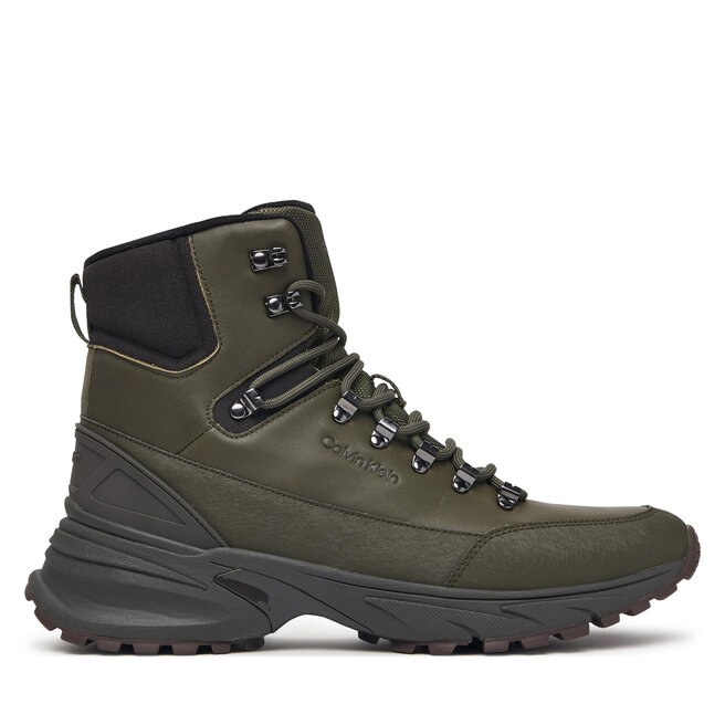 Trzewiki Calvin Klein Hike Runner Mid Laceup Lth HM0HM02323 Zielony - męskie