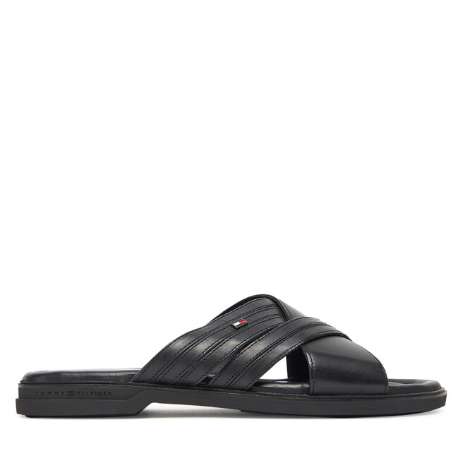Klapki Tommy Hilfiger Premium Hilfiger Cc Lth Sandal FM0FM05504 Czarny -
