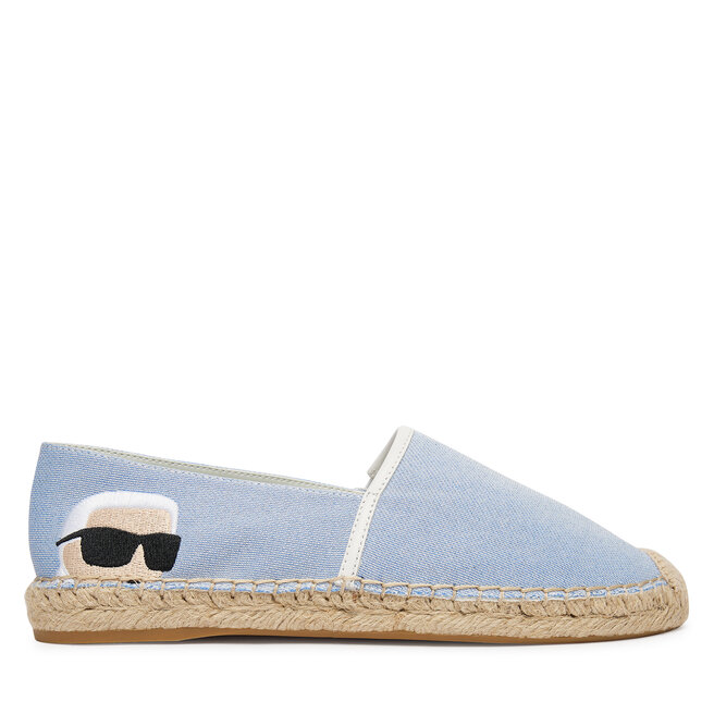 Espadryle KARL LAGERFELD Kamini KL80111G Błękitny - kobiece