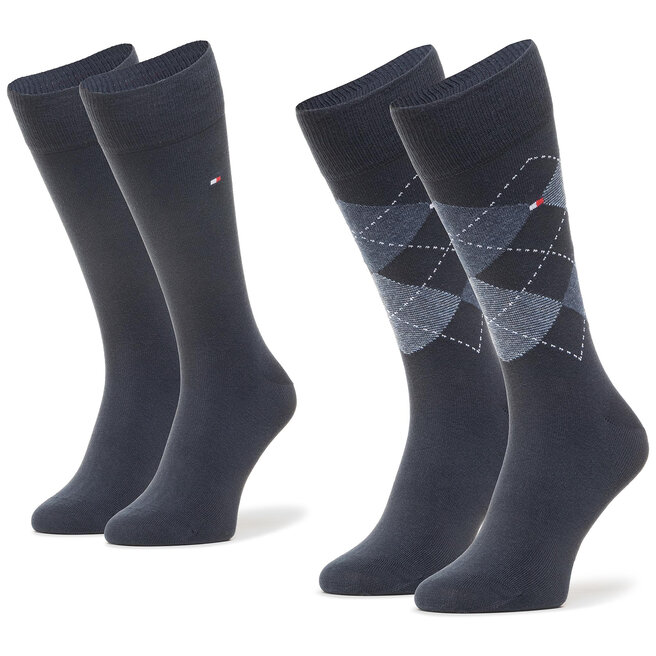 Skarpety długie Tommy Hilfiger 100001495 Granatowy - męskie