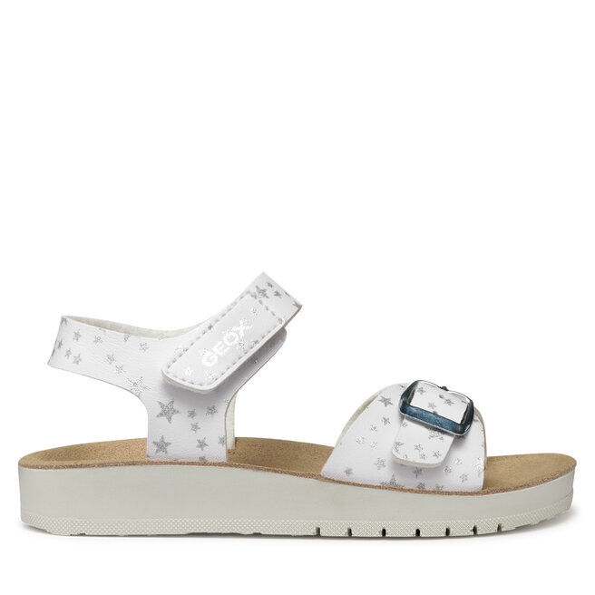 Sandały Geox J Sandal Costarei Gi J15EAB 00004 C1000 S Biały - dziewczęce