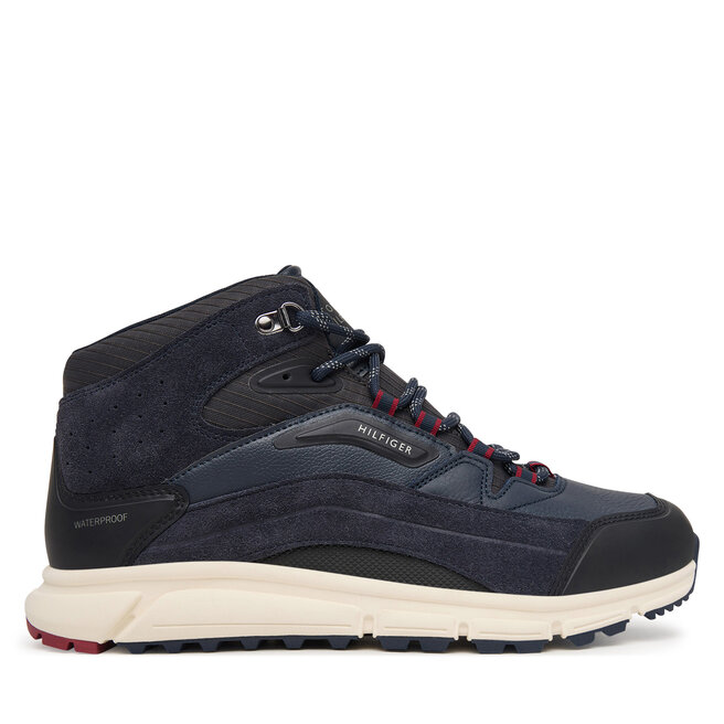 Sneakersy Tommy Hilfiger Hilfiger Wp Mix Chukka Runner FM0FM06022 Granatowy - męskie