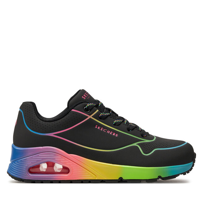 Sneakersy Skechers Uno Pop Of Sunshine 155148/BKMT Czarny - kobiece