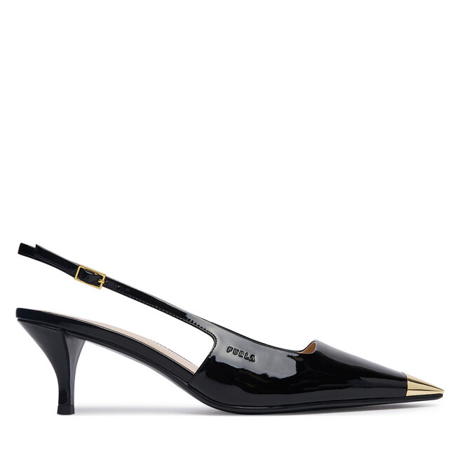 Czółenka Furla Metal Slingback YM29FML X70000 CN O6000 Czarny - kobiece