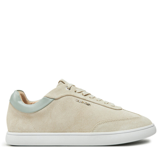 Sneakersy Calvin Klein Cupsole Lace Up - Sue HW0HW02436 Beżowy - kobiece