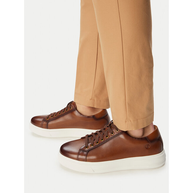Sneakersy Clarks Goswell Tie 26186561 Brązowy - męskie