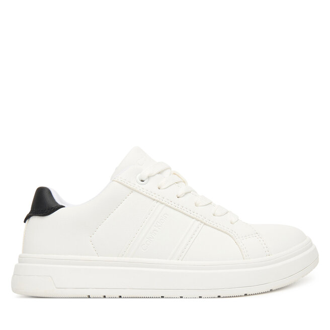 Sneakersy Calvin Klein Low Cut Lace-Up V3X9-83293-1355 S Biały - chłopięce