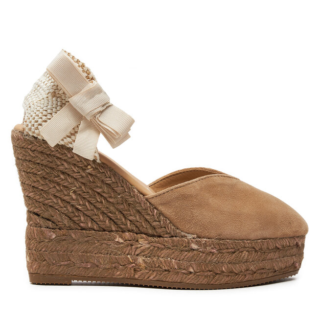 Espadryle Manebi Hamptons Heart-Shaped Wedge Espadrilles W 1.6 WH Beżowy - kobiece