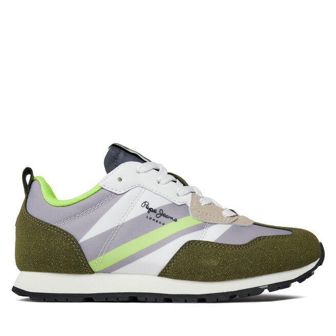 Sneakersy Pepe Jeans Foster Boy Print PBS30554 Zielony - chłopięce