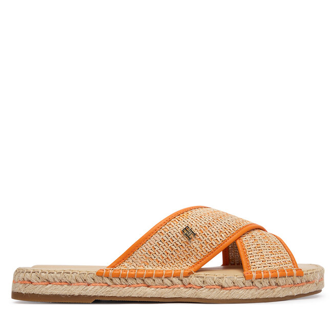 Espadryle Tommy Hilfiger Monogram Espadrille FW0FW09139 Pomarańczowy - kobiece
