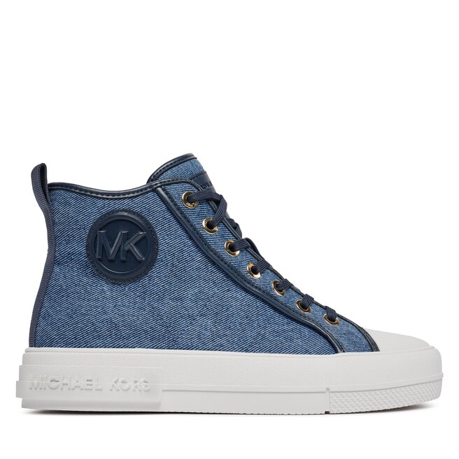 Trampki MICHAEL Michael Kors Evy High Top 43R4EYFS6D Niebieski - kobiece