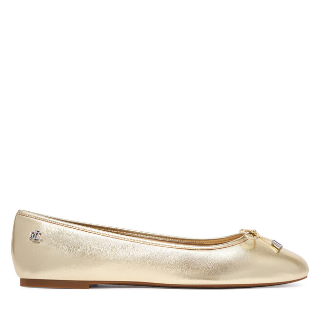 Baleriny LAUREN RALPH LAUREN Jayna Metallic 802978836002 Złoty -