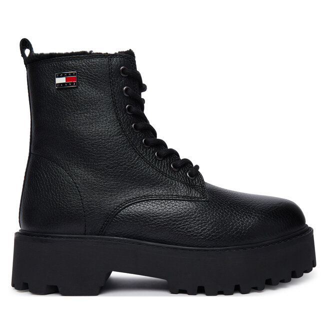 Trzewiki Tommy Jeans Tjw Platform Boots Wl EN0EN03159 Czarny - kobiece