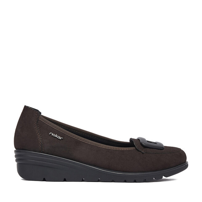 Baleriny Rieker CEO-L5362-25 Brązowy ciemny -