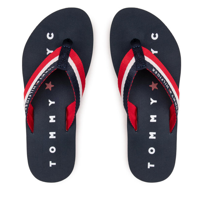 Japonki Tommy Hilfiger Tommy Loves Ny Beach Sandal FW0FW02370 Granatowy -