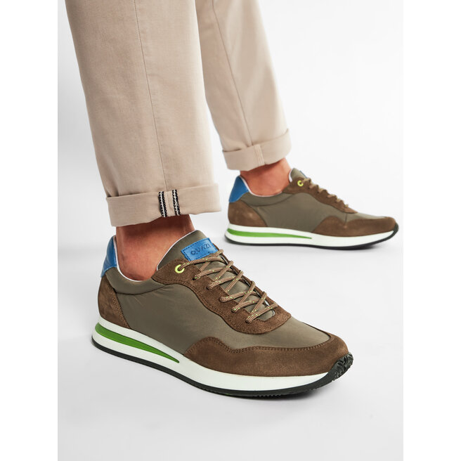 Sneakersy QUAZI QZ-64-06-001031 Brązowy - męskie