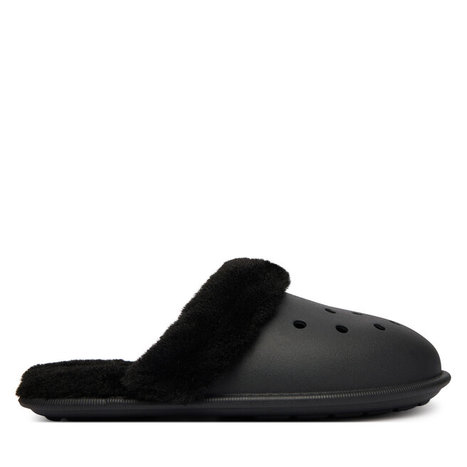 Kapcie Crocs Classic Fuzz Scuff 212143 Czarny - kobiece