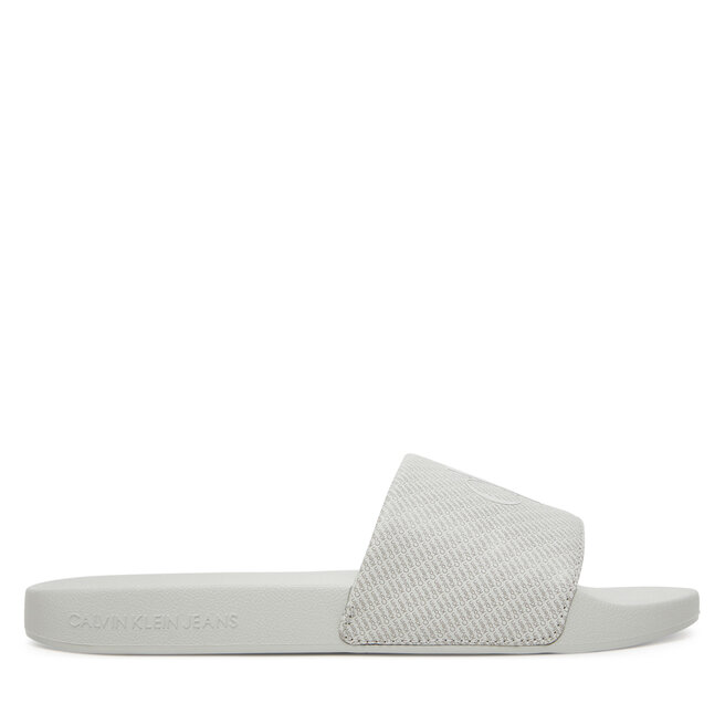Klapki Calvin Klein Jeans Slide Aop Print YM0YM01269 Szary -