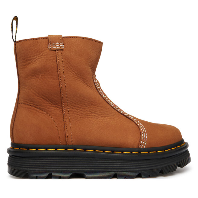 Botki Dr. Martens ZEBZAG RIGGER BOOT WARM LINED DM42023200 Brązowy - kobiece
