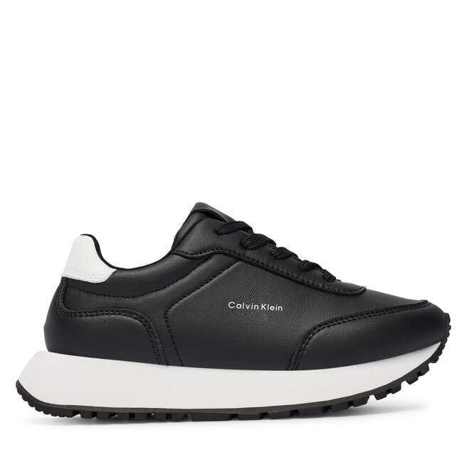 Sneakersy Calvin Klein Low Cut Lace-Up Sneaker V3A9-83110-1355 S Czarny - dziewczęce