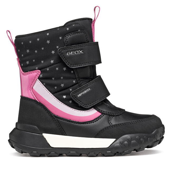 Śniegowce Geox J Trekkyup Girl B Abx J56M7A 0MNBC C9235 M Czarny - dziewczęce