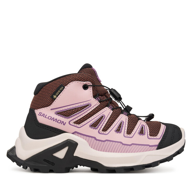 Trekkingi Salomon X Ultra Mid Gtx L49109500 Bordowy - dziecięce