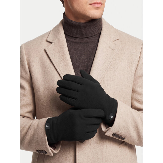 Rękawiczki Beverly Hills Polo Club CWBEO-BHPC-M6-010-AW26 Czarny - męskie