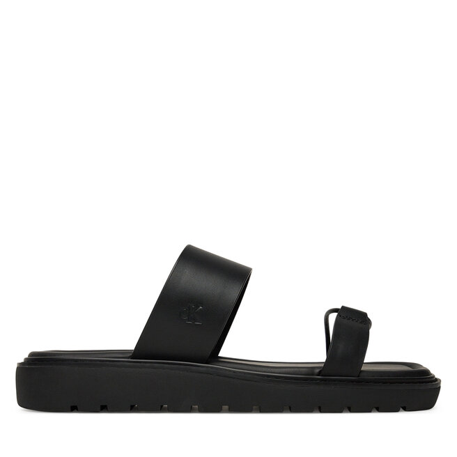 Klapki Calvin Klein Jeans Rope Sandal Soft Lth Mg YW0YW01864 Czarny -