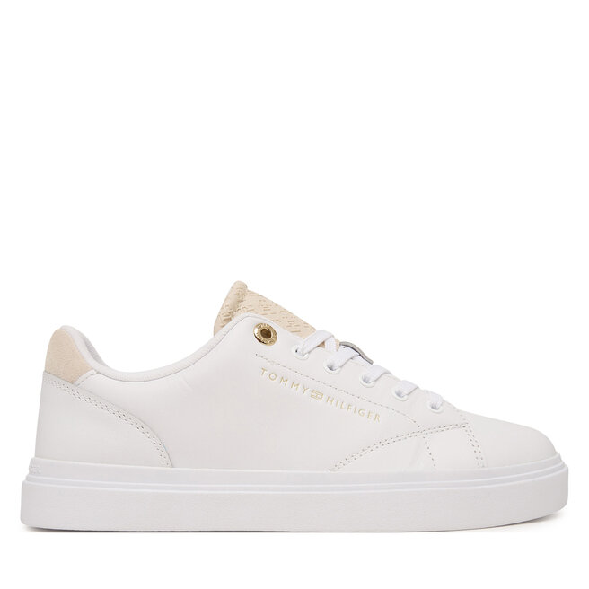 Sneakersy Tommy Hilfiger Th Feminine Cupsole Monogram FW0FW09606 Biały - kobiece