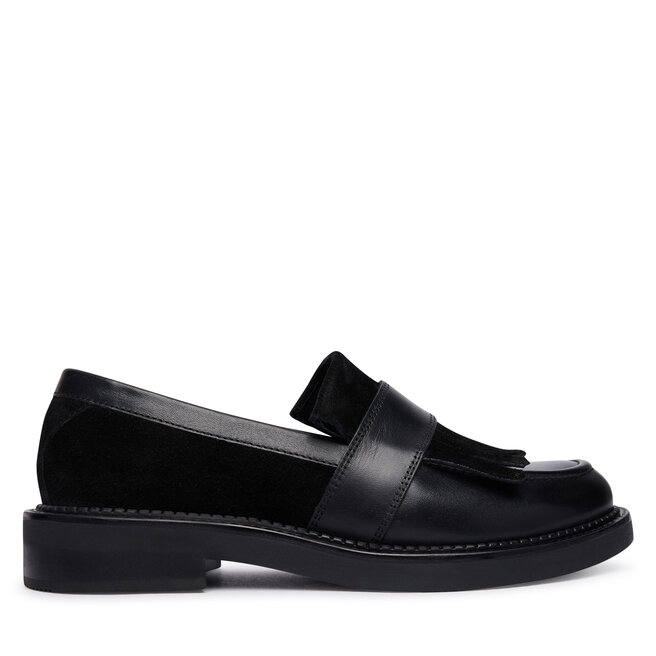 Loafersy Geox D Serilda D66WYE 4323 C9999 Czarny - kobiece