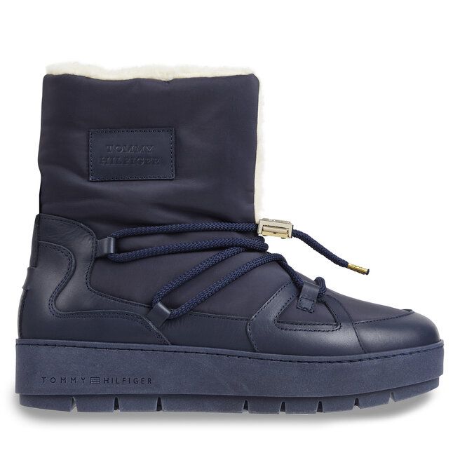 Śniegowce Tommy Hilfiger Tommy Essential Snowboot FW0FW07504 Niebieski - kobiece