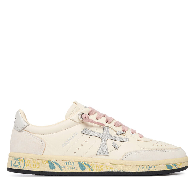 Sneakersy Premiata Bsktclad Bskt Clayd Var 8467 Kremowy - kobiece