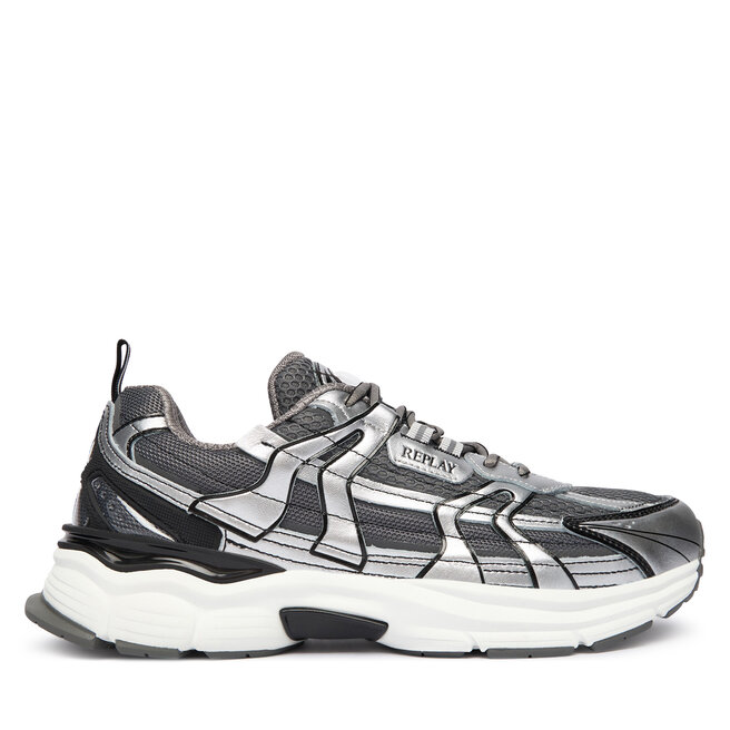 Sneakersy REPLAY GMSD5 .000.C0003T Srebrny - męskie