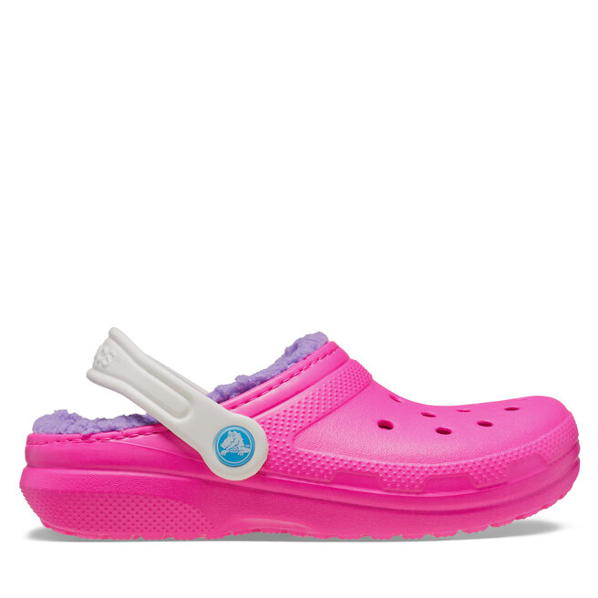 Klapki Crocs Classic Lined Clog Kids 207010 Różowy -