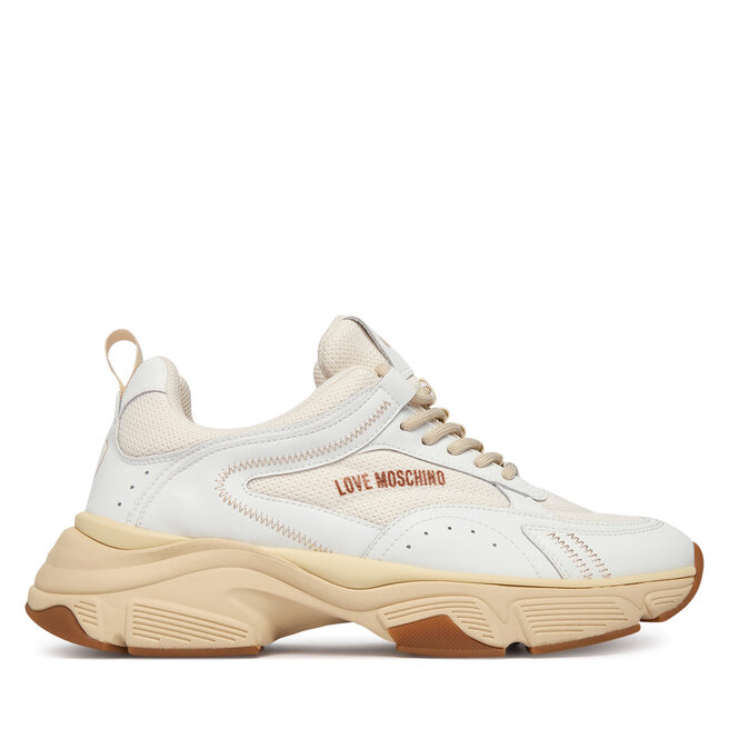 Sneakersy LOVE MOSCHINO JA15426G1OIQ411A Biały - kobiece