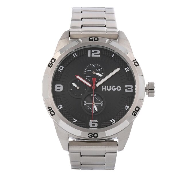 Zegarek HUGO Grip 1530276 Srebrny -