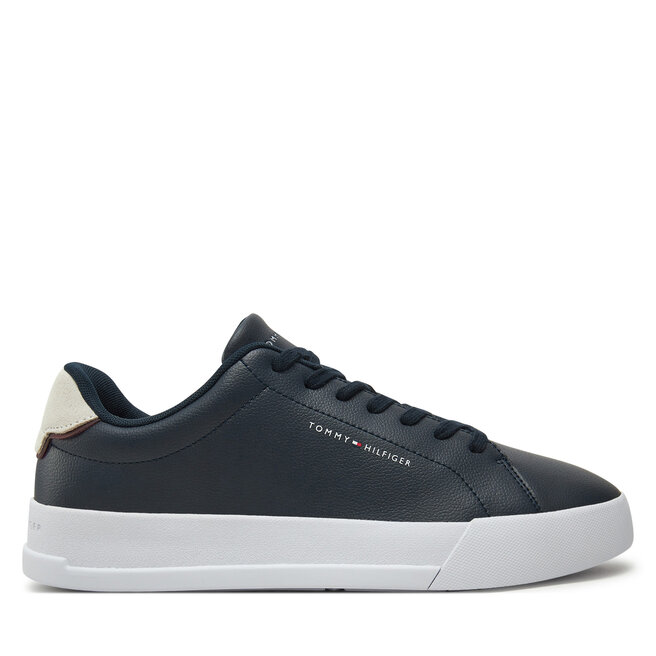 Sneakersy Tommy Hilfiger Th Court Lth Detail Ess FM0FM05367 Granatowy - męskie