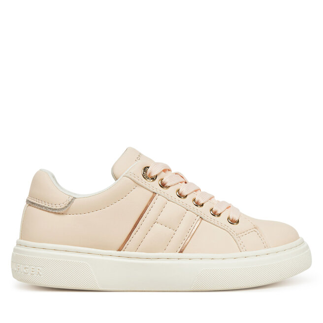 Sneakersy Tommy Hilfiger Low Cut Lace-Up Sneaker T3A9-33745-1439 M Różowy - dziewczęce