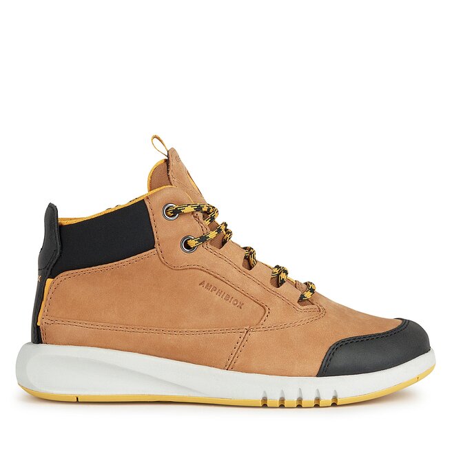 Sneakersy Geox J Aeranter Boy Abx J04CYA 0CL11 C6F2G S Brązowy - chłopięce