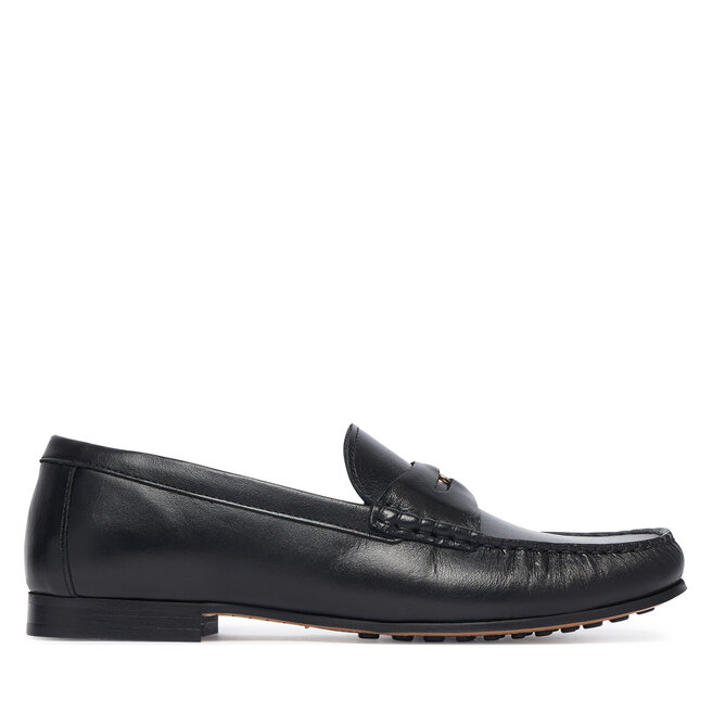 Loafersy Tommy Hilfiger Coin Classic Loafer Pods FW0FW09499 Czarny - kobiece