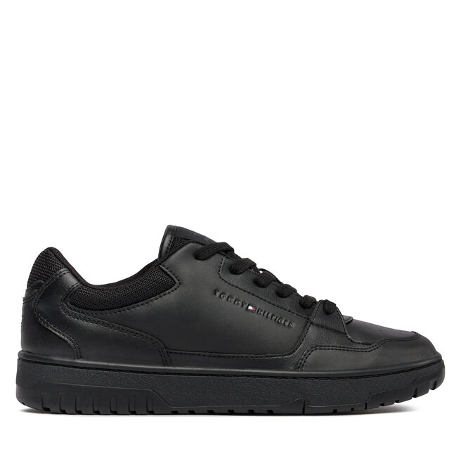 Sneakersy Tommy Hilfiger Th Basket Core Leather Ess FM0FM05040 Czarny - męskie