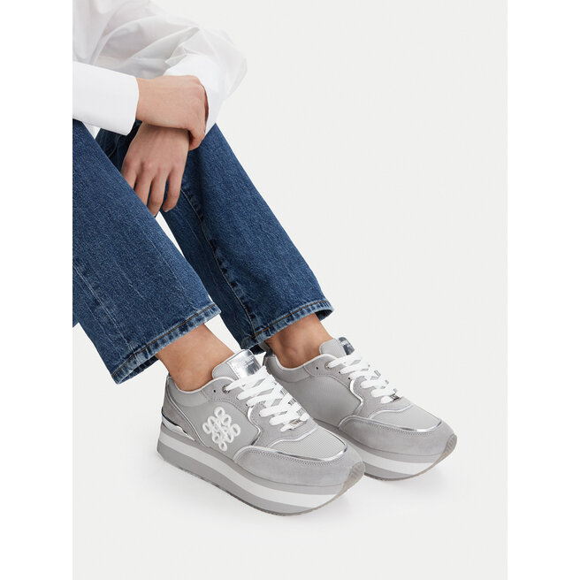 Sneakersy Nine West SS25-3C093 Srebrny - kobiece