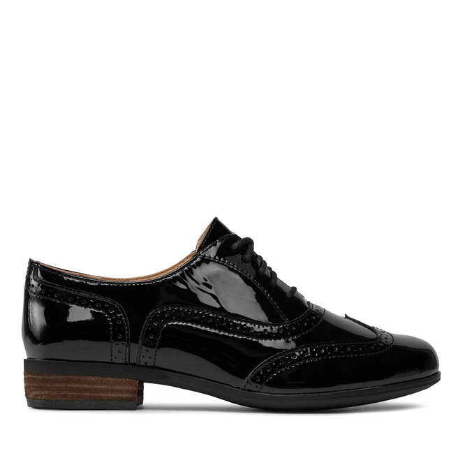 Oxfordy Clarks Hamble Oak 203506494 Czarny - kobiece
