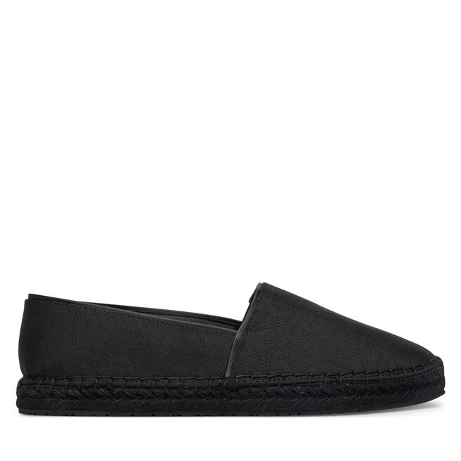 Espadryle Calvin Klein Flat Espadrille - Jacq HW0HW02467 Czarny - kobiece