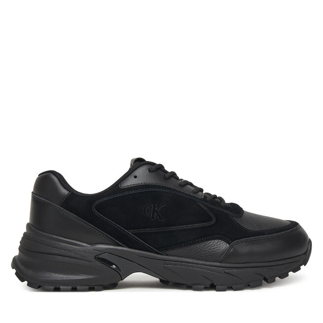 Sneakersy Calvin Klein Jeans Hike Runner Hf Lth Mix YM0YM01289 Czarny - męskie