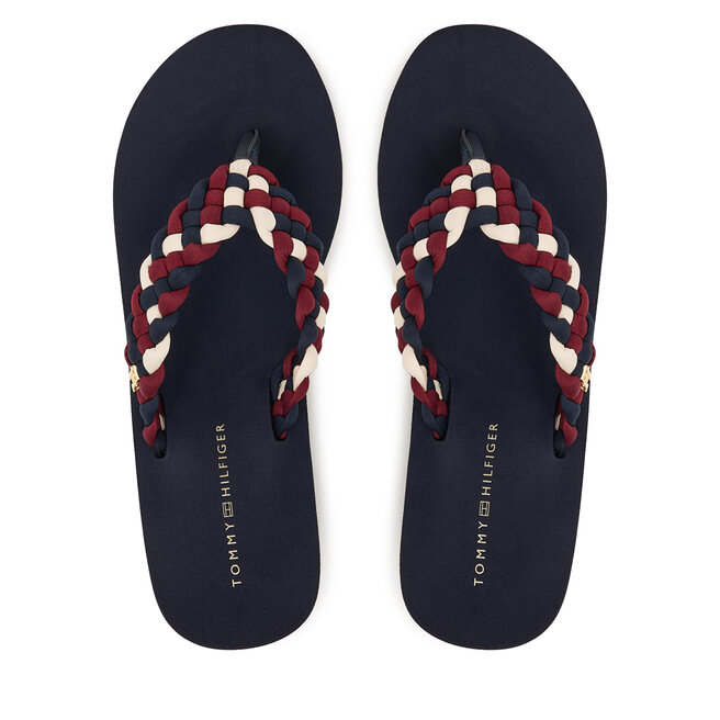 Japonki Tommy Hilfiger Th Wedge Braided Summer Sandal FW0FW09198 Kolorowy -