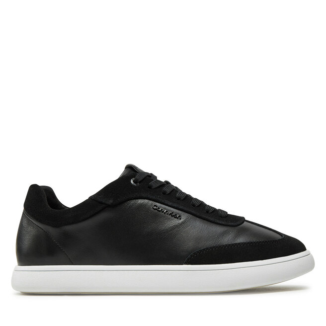 Sneakersy Calvin Klein Cupsole Lace Up - Lth Sue Mix HW0HW02435 Czarny - kobiece